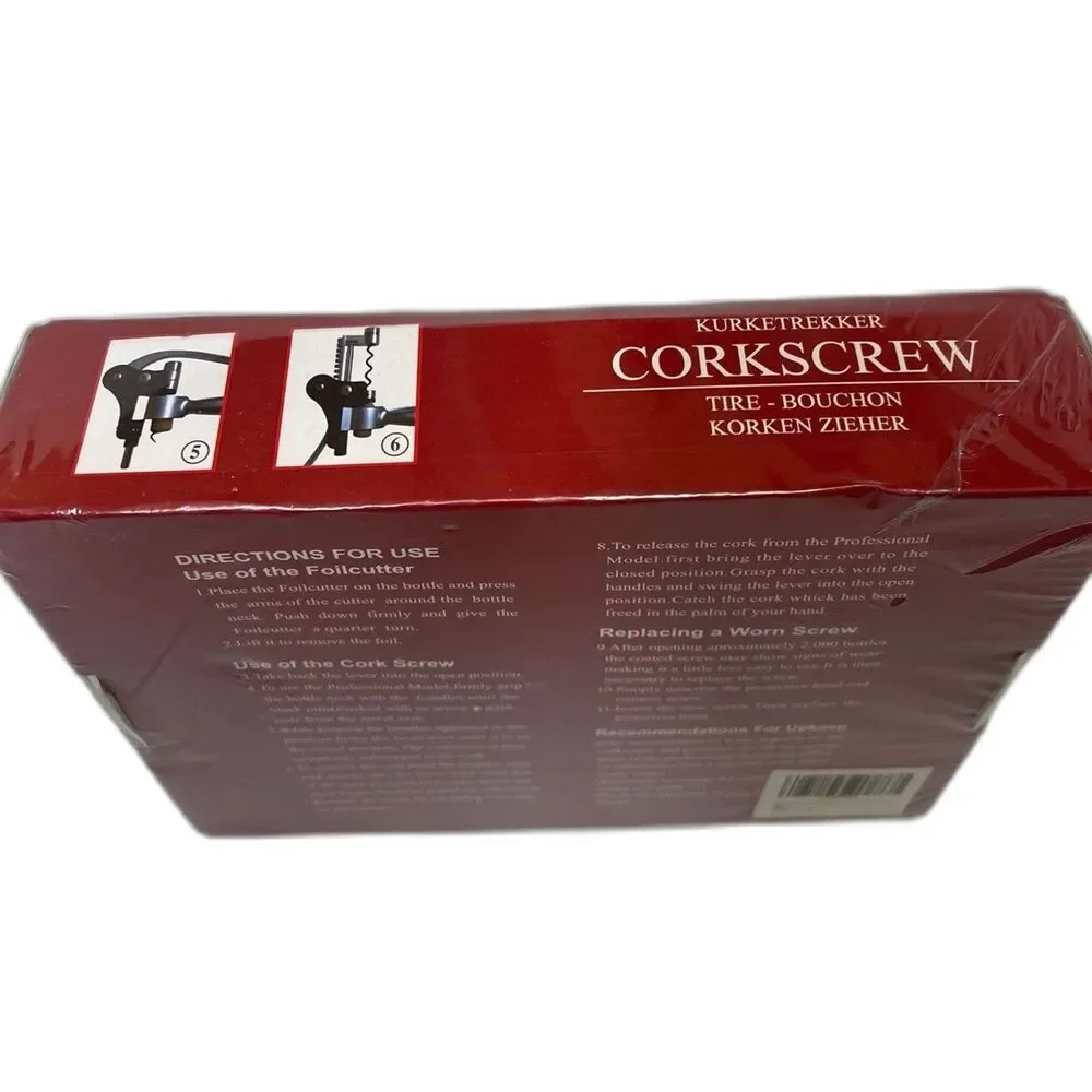 Wine Bottle Opener Lever Corkscrew Set Foil Cutter Home Bar Tool Kitchen Gift